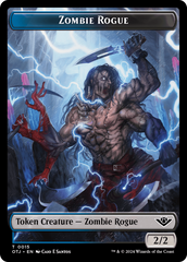 Zombie Rogue // Plot Double-Sided Token [Outlaws of Thunder Junction Tokens] | Fandemonia Ltd