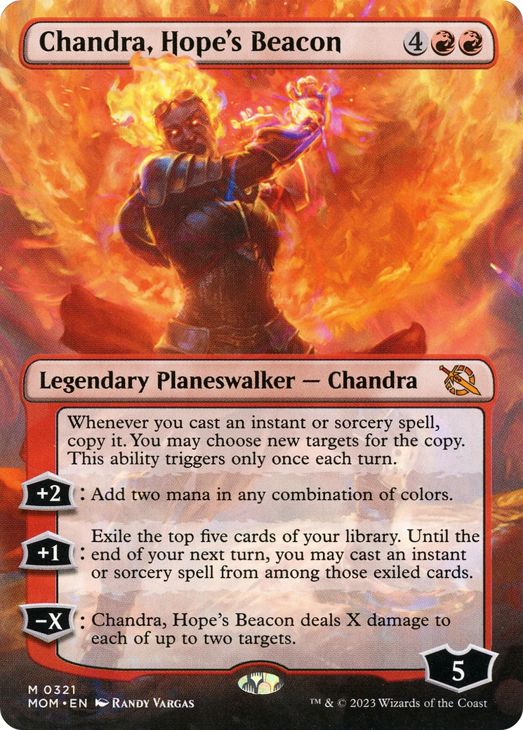 Chandra, Hope's Beacon (Borderless Alternate Art) [March of the Machine] | Fandemonia Ltd