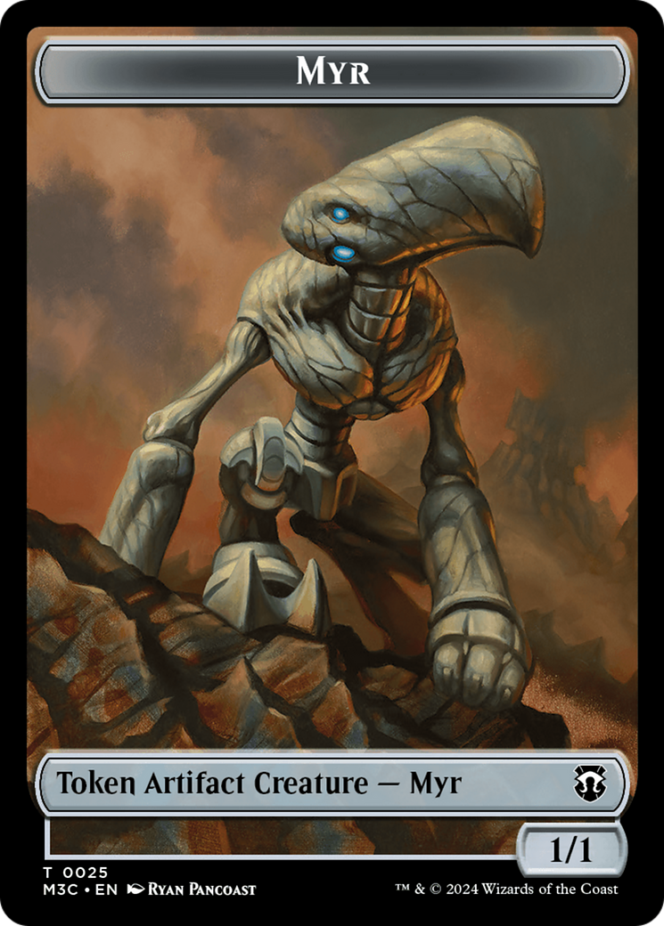 Construct // Myr Double-Sided Token [Modern Horizons 3 Commander Tokens] | Fandemonia Ltd