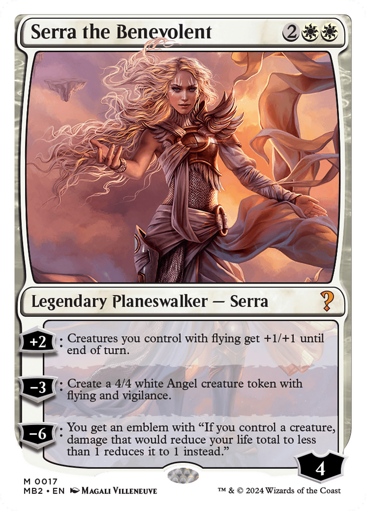 Serra the Benevolent (White Border) [Mystery Booster 2] | Fandemonia Ltd