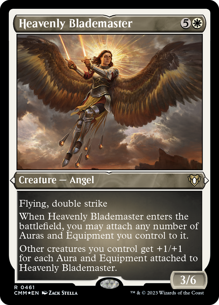 Heavenly Blademaster (Foil Etched) [Commander Masters] | Fandemonia Ltd