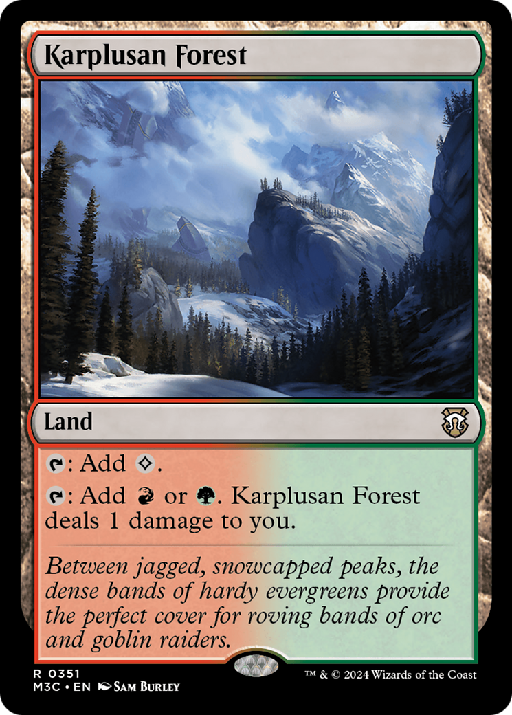 Karplusan Forest (Ripple Foil) [Modern Horizons 3 Commander] | Fandemonia Ltd