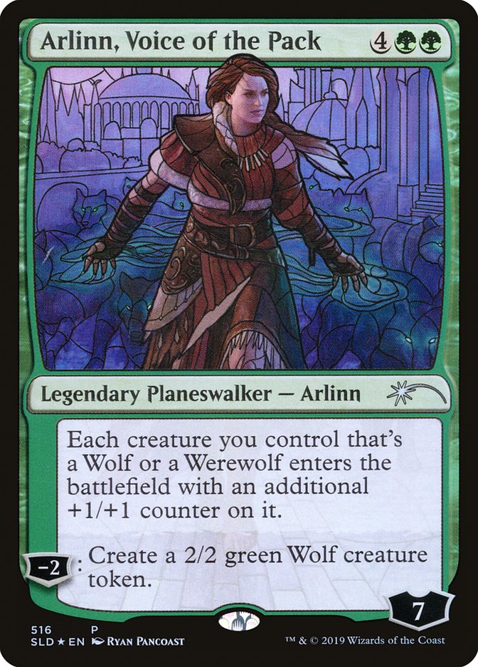 Arlinn, Voice of the Pack (Stained Glass) [Secret Lair Drop Promos] | Fandemonia Ltd