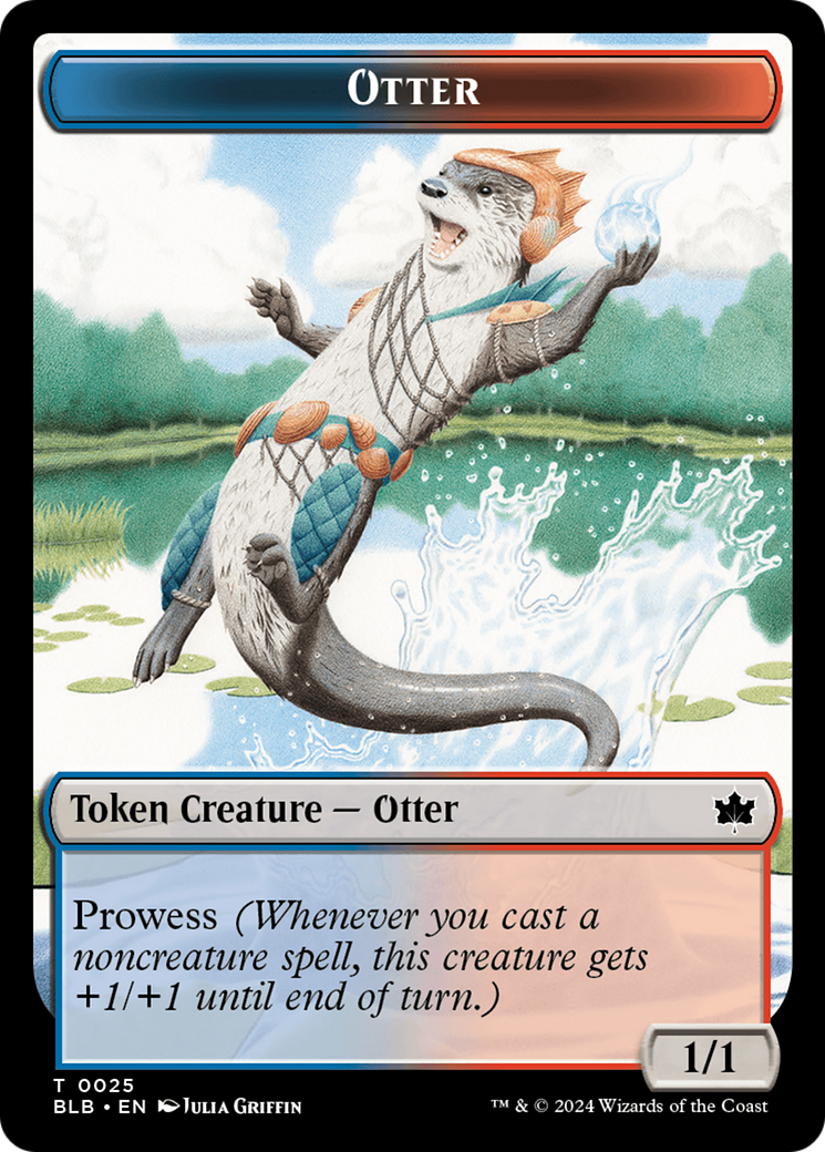 Otter // Thornplate Intimidator Double-Sided Token [Bloomburrow Tokens] | Fandemonia Ltd