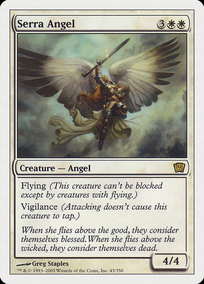 Serra Angel (9th Edition) [Oversize Cards] | Fandemonia Ltd