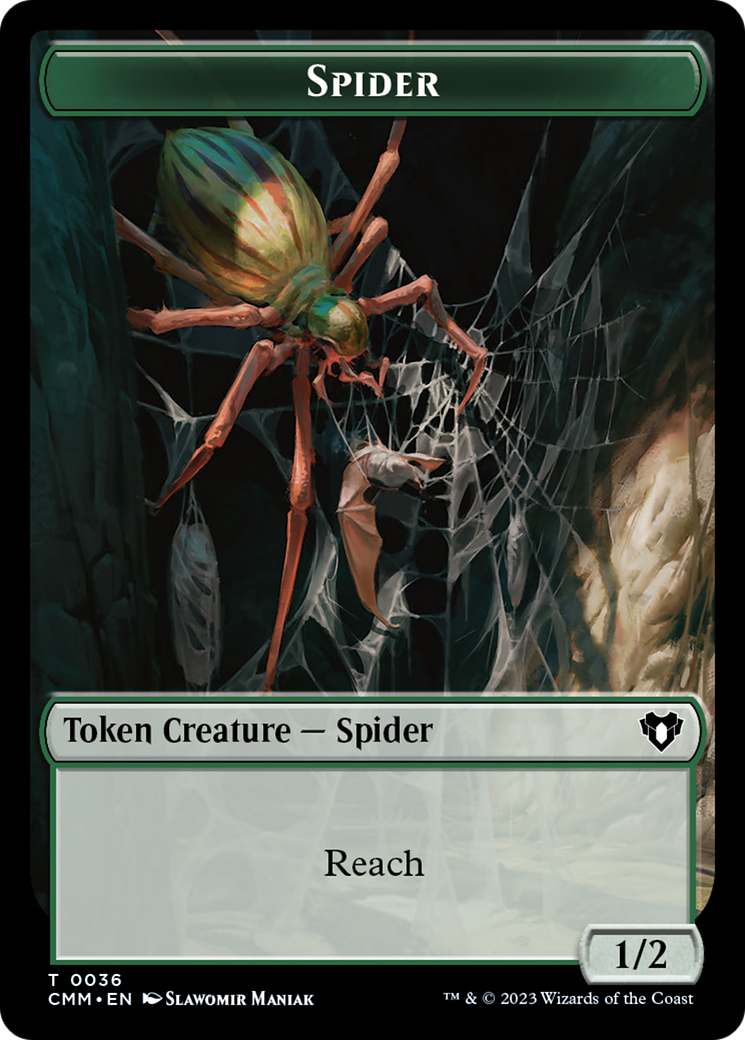 Spider Token [Commander Masters Tokens] | Fandemonia Ltd