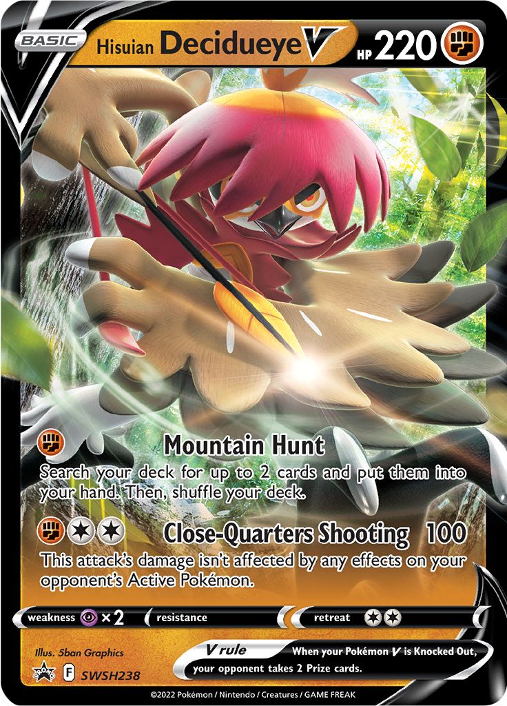 Hisuian Decidueye V (SWSH238) [Sword & Shield: Black Star Promos] | Fandemonia Ltd