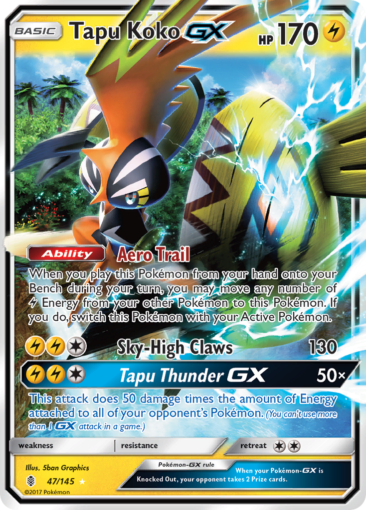 Tapu Koko GX (47/145) [Sun & Moon: Guardians Rising] | Fandemonia Ltd