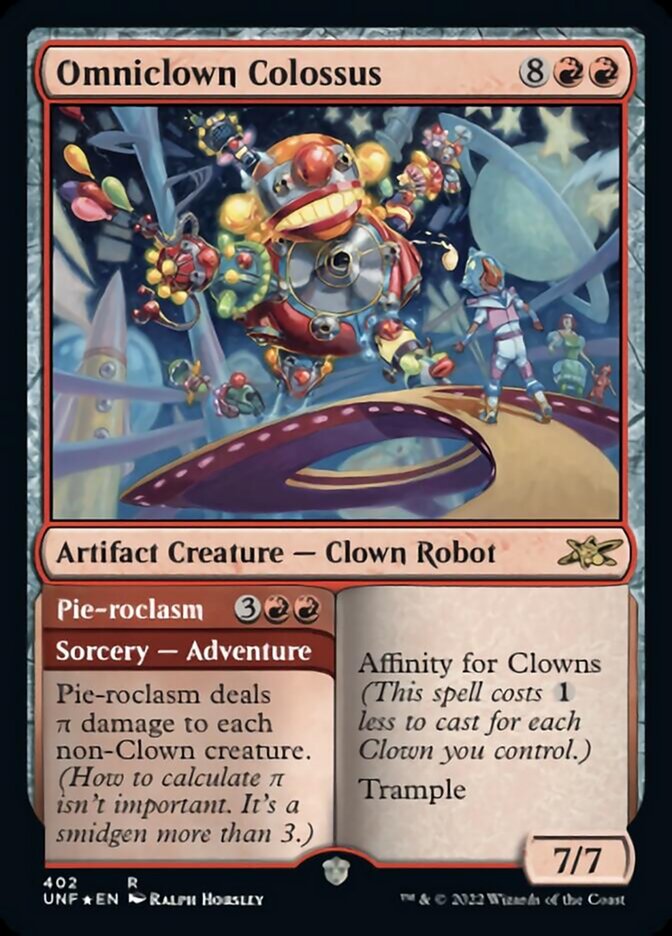 Omniclown Colossus // Pie-roclasm (Galaxy Foil) [Unfinity] | Fandemonia Ltd
