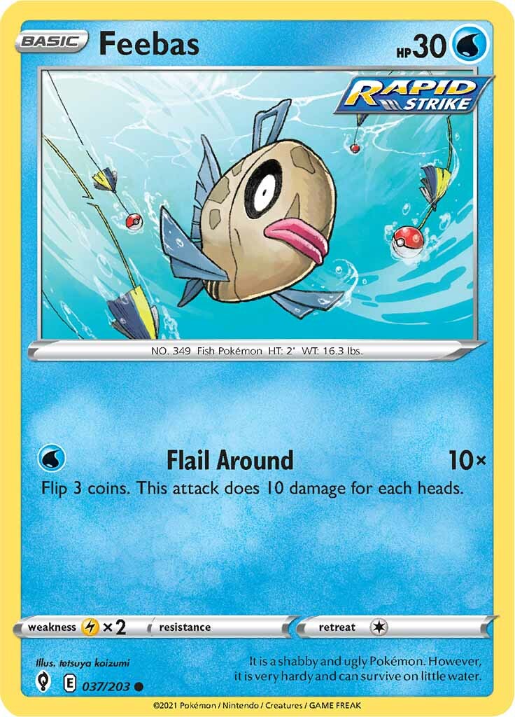 Feebas (037/203) [Sword & Shield: Evolving Skies] | Fandemonia Ltd