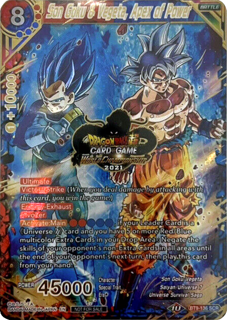 Son Goku & Vegeta, Apex of Power (World Championship 2021) (BT9-136) [Tournament Promotion Cards] | Fandemonia Ltd