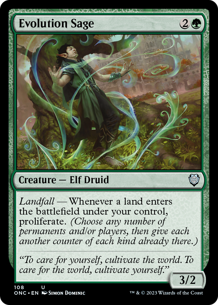 Evolution Sage [Phyrexia: All Will Be One Commander] | Fandemonia Ltd