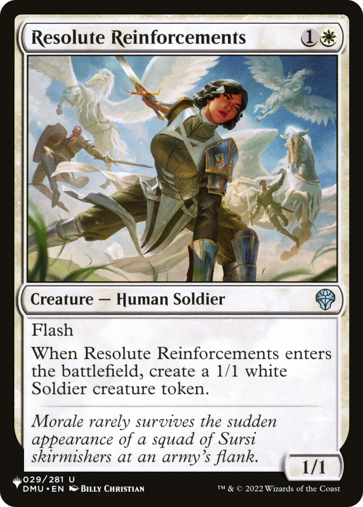 Resolute Reinforcements [The List Reprints] | Fandemonia Ltd