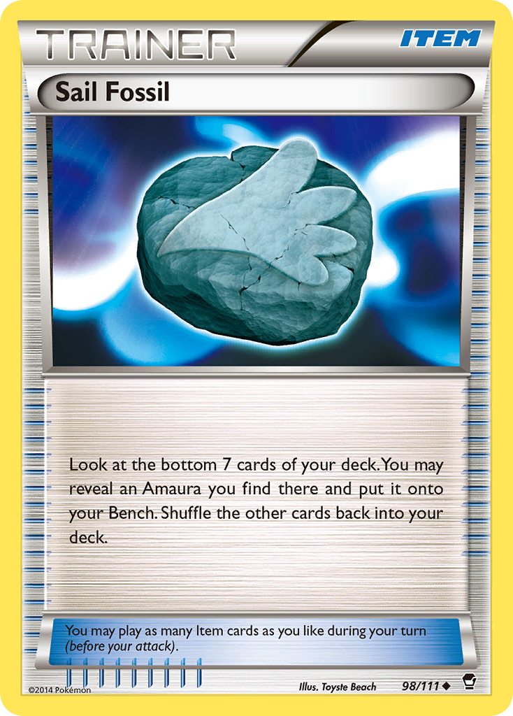 Sail Fossil (98/111) [XY: Furious Fists] | Fandemonia Ltd