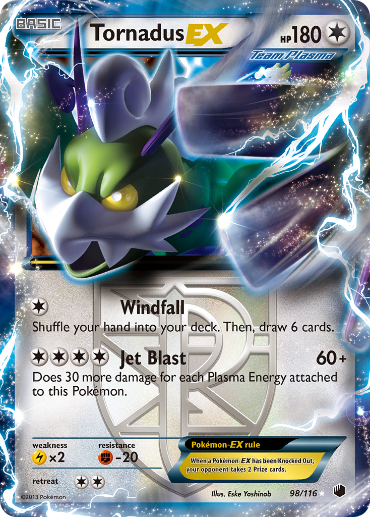 Tornadus EX (98/116) [Black & White: Plasma Freeze] | Fandemonia Ltd