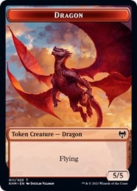 Dragon // Thopter Double-sided Token [Kaldheim Commander Tokens] | Fandemonia Ltd