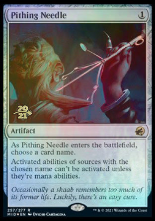 Pithing Needle [Innistrad: Midnight Hunt Prerelease Promos] | Fandemonia Ltd