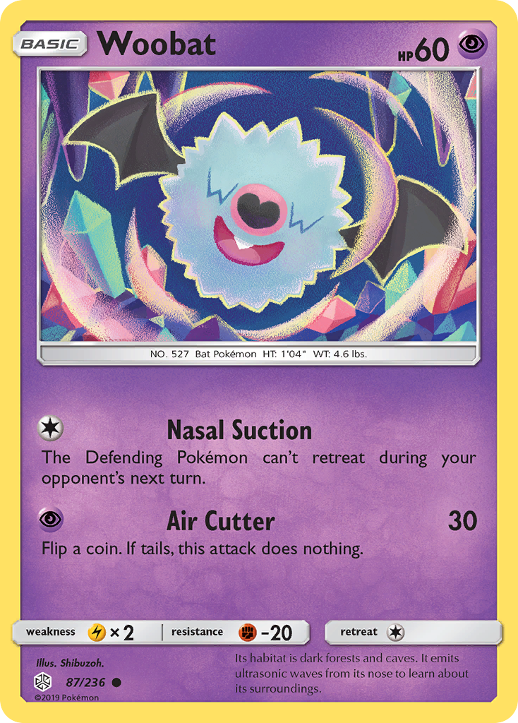 Woobat (87/236) [Sun & Moon: Cosmic Eclipse] | Fandemonia Ltd