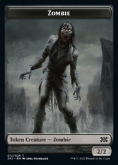 Zombie // Phyrexian Golem Double-sided Token [Double Masters 2022 Tokens] | Fandemonia Ltd