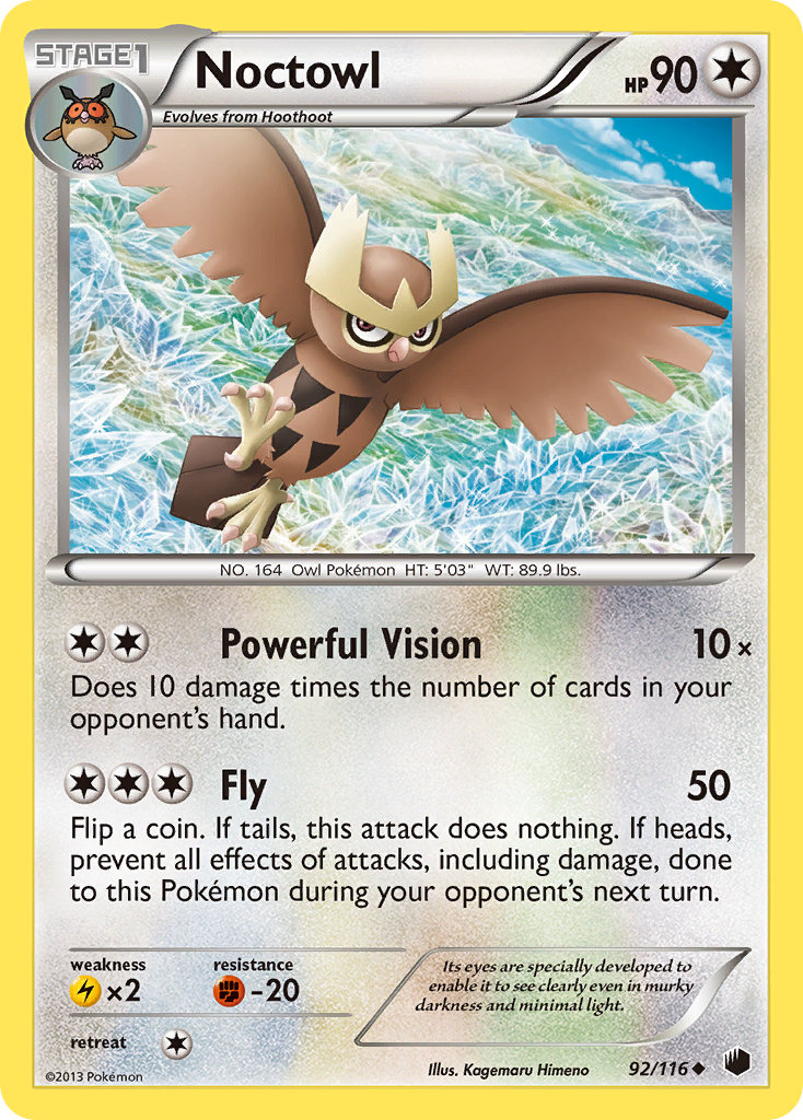 Noctowl (92/116) [Black & White: Plasma Freeze] | Fandemonia Ltd