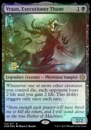 Vraan, Executioner Thane [Phyrexia: All Will Be One Prerelease Promos] | Fandemonia Ltd