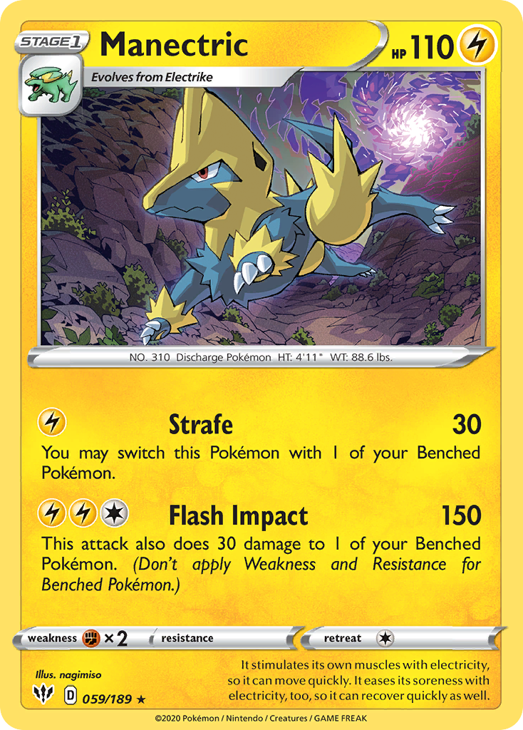 Manectric (059/189) [Sword & Shield: Darkness Ablaze] | Fandemonia Ltd