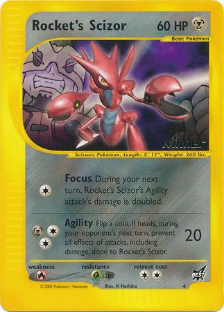 Rocket's Scizor (4) (Winner) [Best of Promos] | Fandemonia Ltd