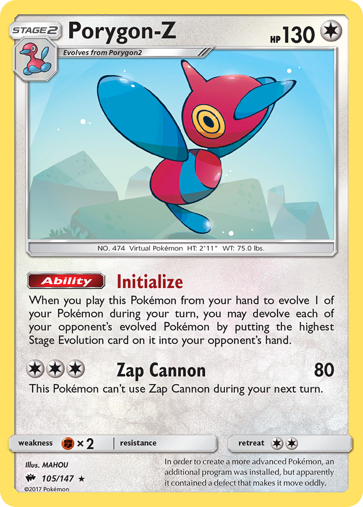 Porygon-Z (105/147) [Sun & Moon: Burning Shadows] | Fandemonia Ltd