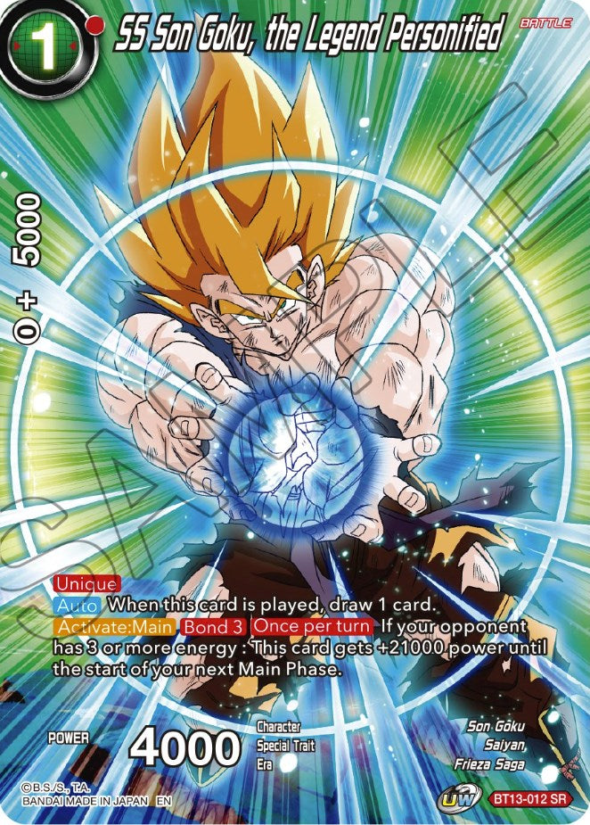 SS Son Goku, the Legend Personified (BT13-012) [Theme Selection: History of Son Goku] | Fandemonia Ltd