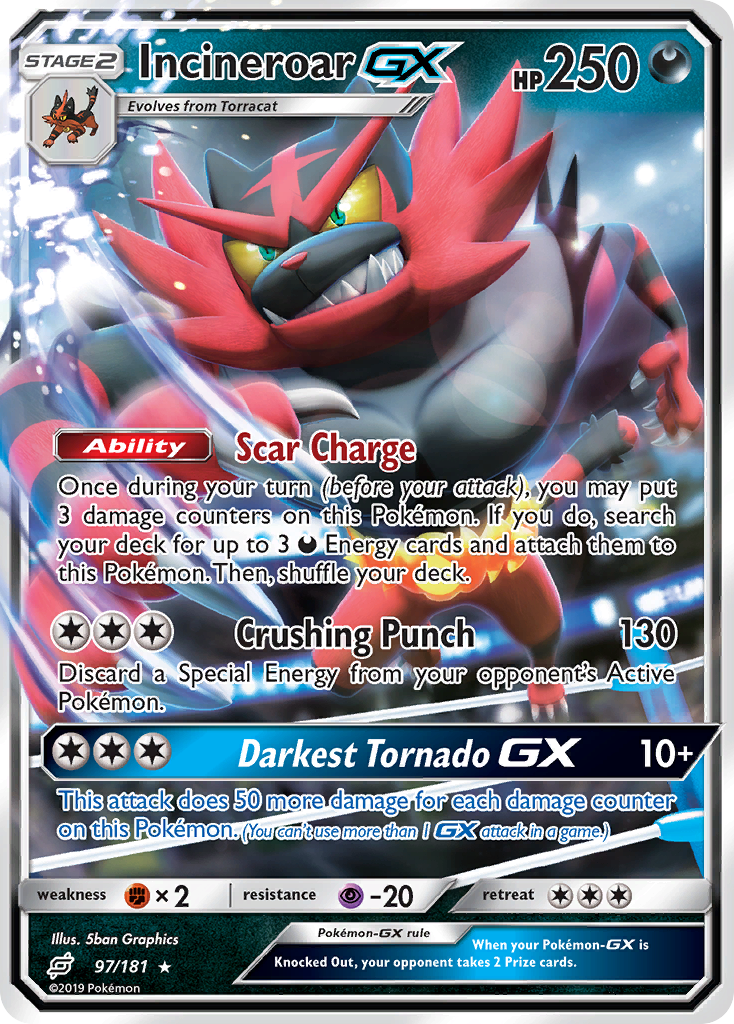 Incineroar GX (97/181) [Sun & Moon: Team Up] | Fandemonia Ltd