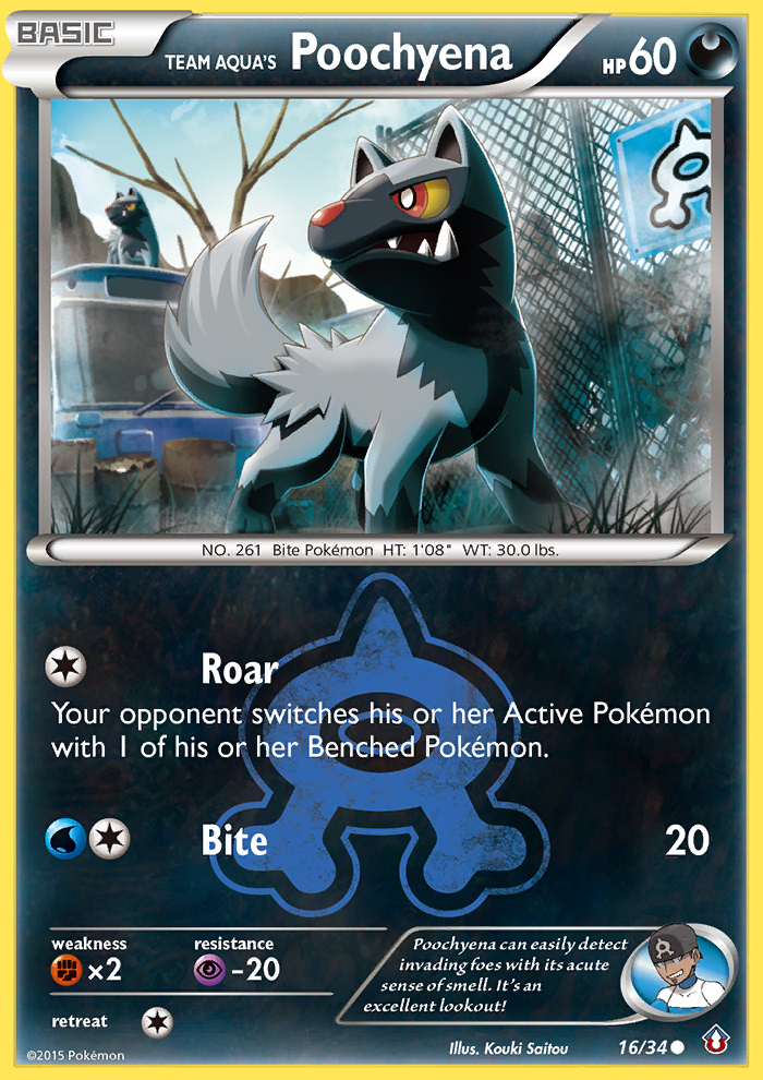 Team Aqua's Poochyena (16/34) [XY: Double Crisis] | Fandemonia Ltd