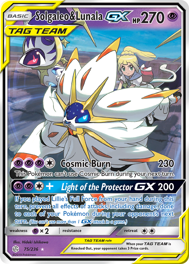 Solgaleo & Lunala GX (75/236) [Sun & Moon: Cosmic Eclipse] | Fandemonia Ltd