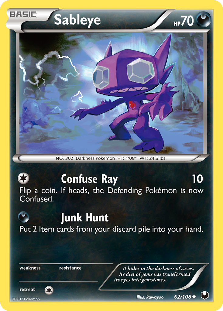 Sableye (62/108) [Black & White: Dark Explorers] | Fandemonia Ltd