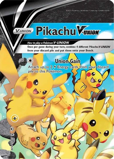 Pikachu V-UNION (SWSH139) (Celebrations) [Sword & Shield: Black Star Promos] | Fandemonia Ltd