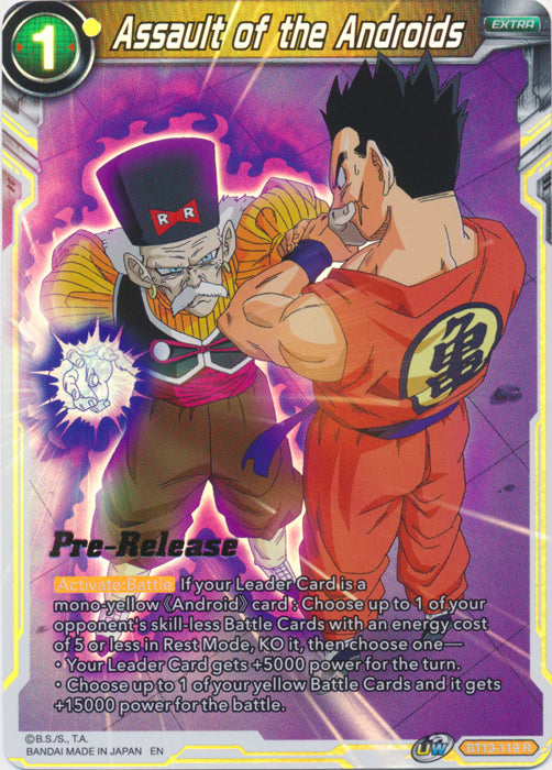 Assault of the Androids (BT13-119) [Supreme Rivalry Prerelease Promos] | Fandemonia Ltd