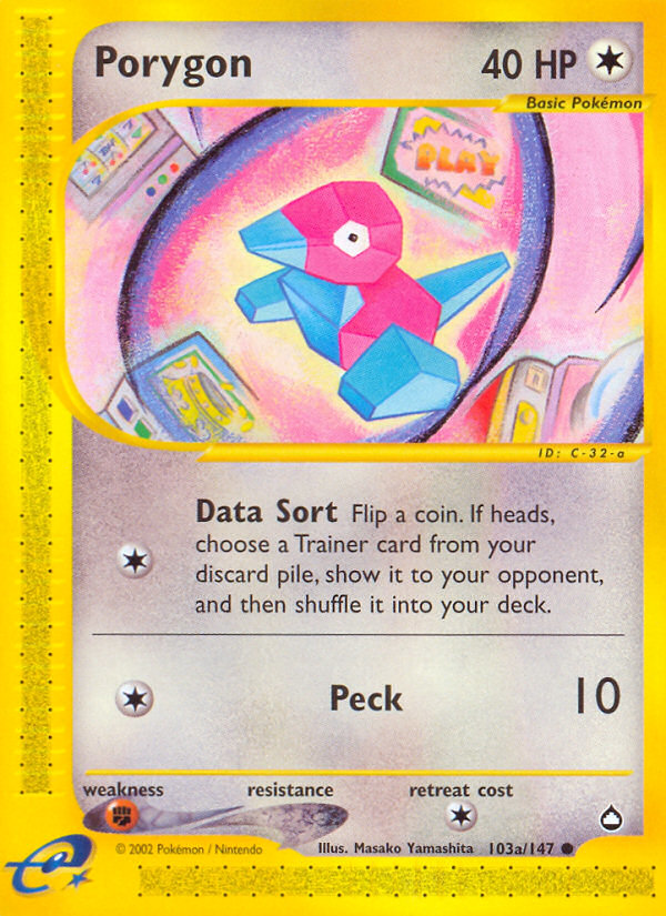 Porygon (103a/147) [Aquapolis] | Fandemonia Ltd