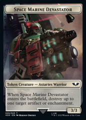 Soldier (002) // Space Marine Devastator Double-sided Token [Universes Beyond: Warhammer 40,000 Tokens] | Fandemonia Ltd