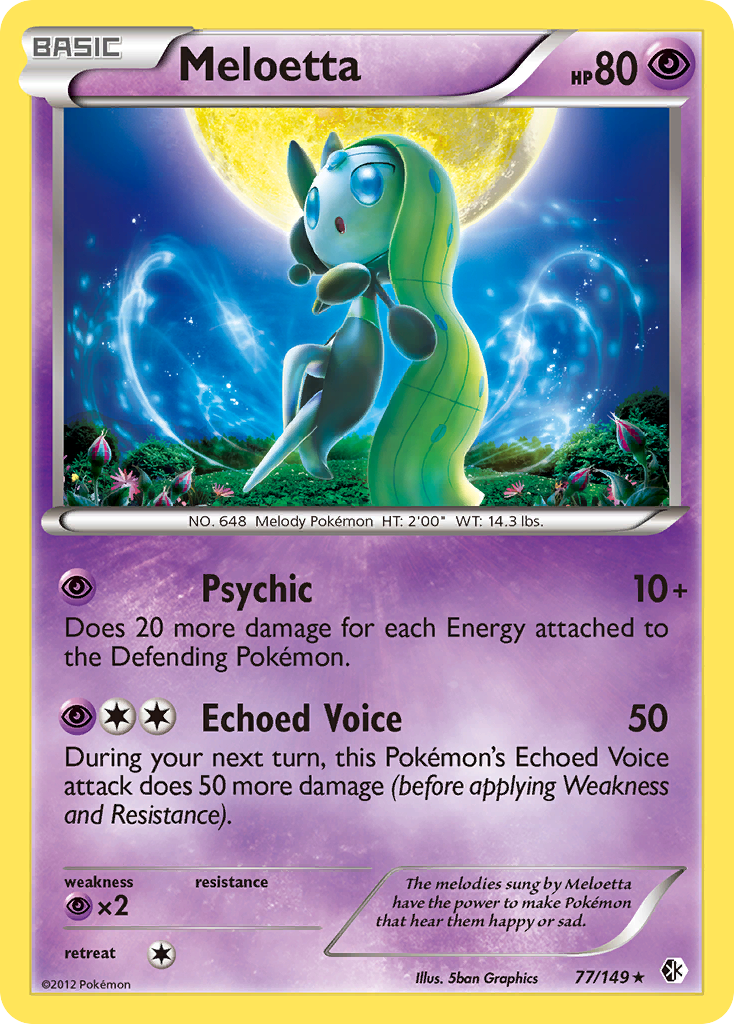 Meloetta (77/149) (Theme Deck Exclusive) [Black & White: Boundaries Crossed] | Fandemonia Ltd