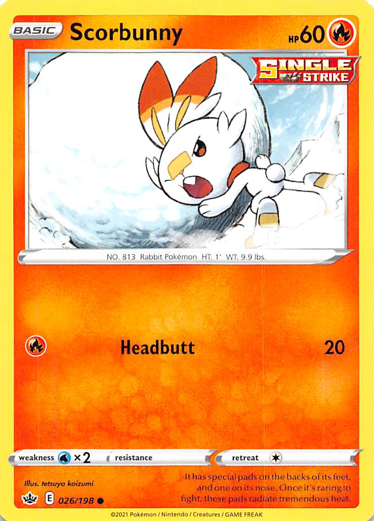 Scorbunny (026/198) [Sword & Shield: Chilling Reign] | Fandemonia Ltd