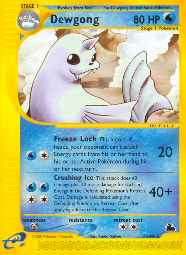 Dewgong (7/144) [Skyridge] | Fandemonia Ltd