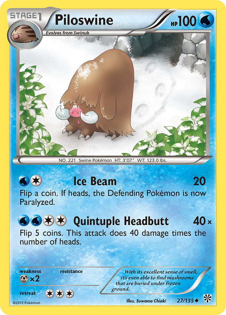 Piloswine (27/135) [Black & White: Plasma Storm] | Fandemonia Ltd