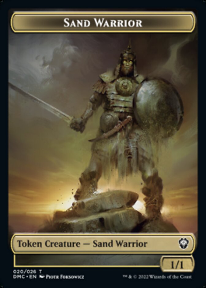 Soldier // Sand Warrior Double-sided Token [Dominaria United Tokens] | Fandemonia Ltd