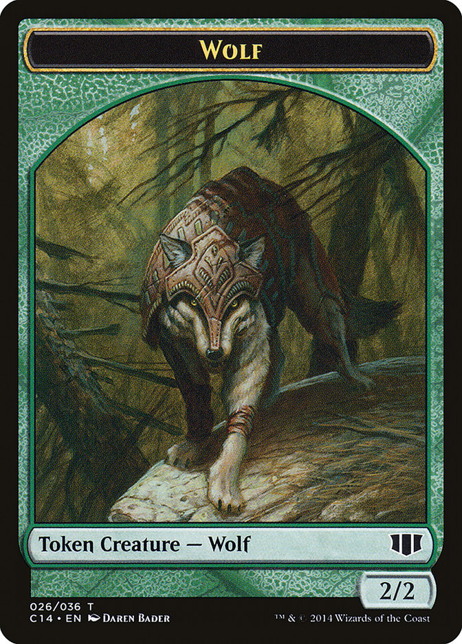 Treefolk // Wolf Double-sided Token [Commander 2014 Tokens] | Fandemonia Ltd