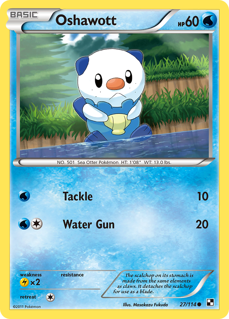 Oshawott (27/114) [Black & White: Base Set] | Fandemonia Ltd