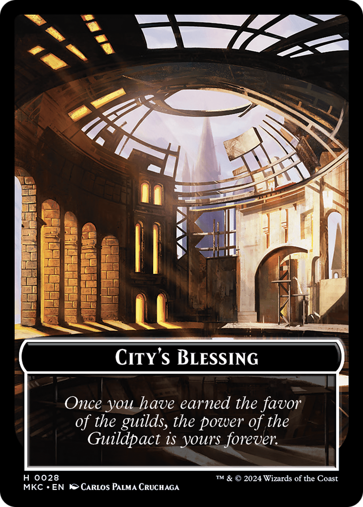 City's Blessing // Zombie Double-Sided Token [Murders at Karlov Manor Commander Tokens] | Fandemonia Ltd