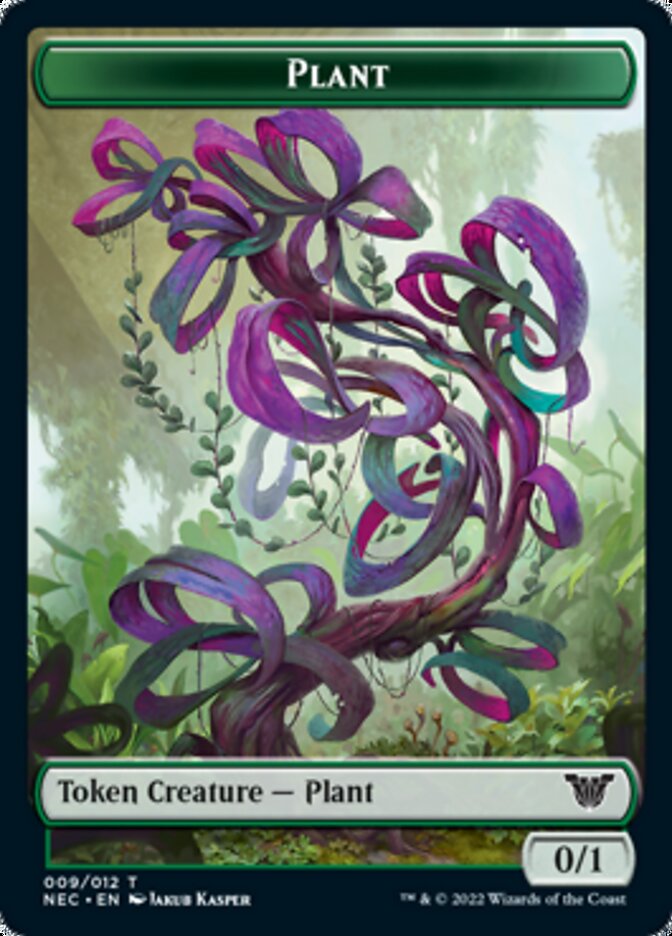 Plant // Treasure Double-sided Token [Kamigawa: Neon Dynasty Commander Tokens] | Fandemonia Ltd