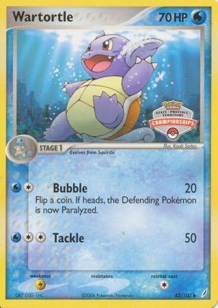 Wartortle (42/100) (States Championship Promo) [EX: Crystal Guardians] | Fandemonia Ltd