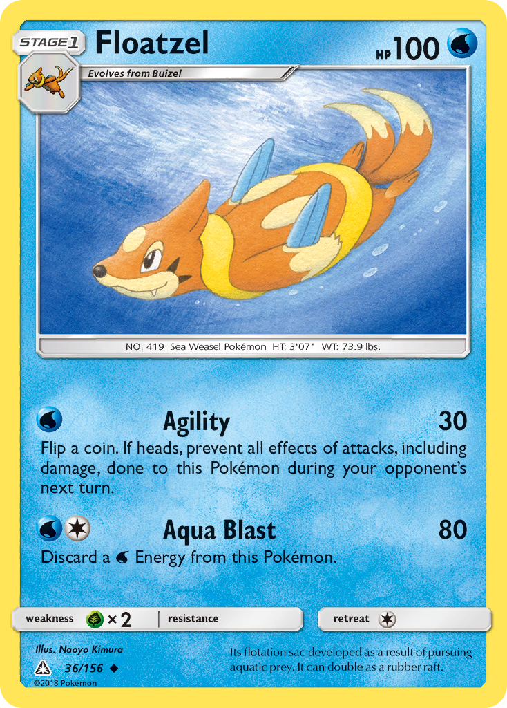 Floatzel (36/156) [Sun & Moon: Ultra Prism] | Fandemonia Ltd