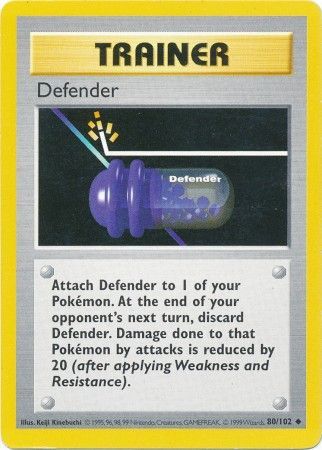 Defender (80/102) [Base Set Shadowless Unlimited] | Fandemonia Ltd