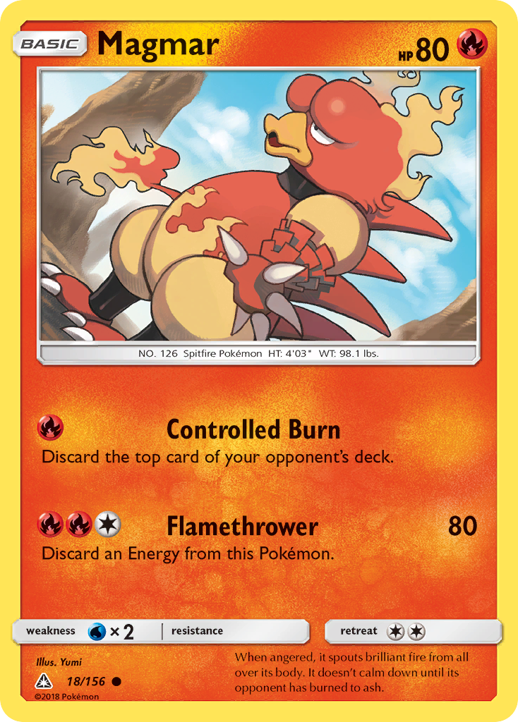 Magmar (18/156) [Sun & Moon: Ultra Prism] | Fandemonia Ltd